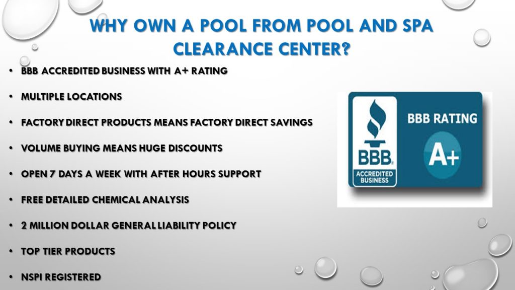 Pools Pool and Spa Clearance Deals